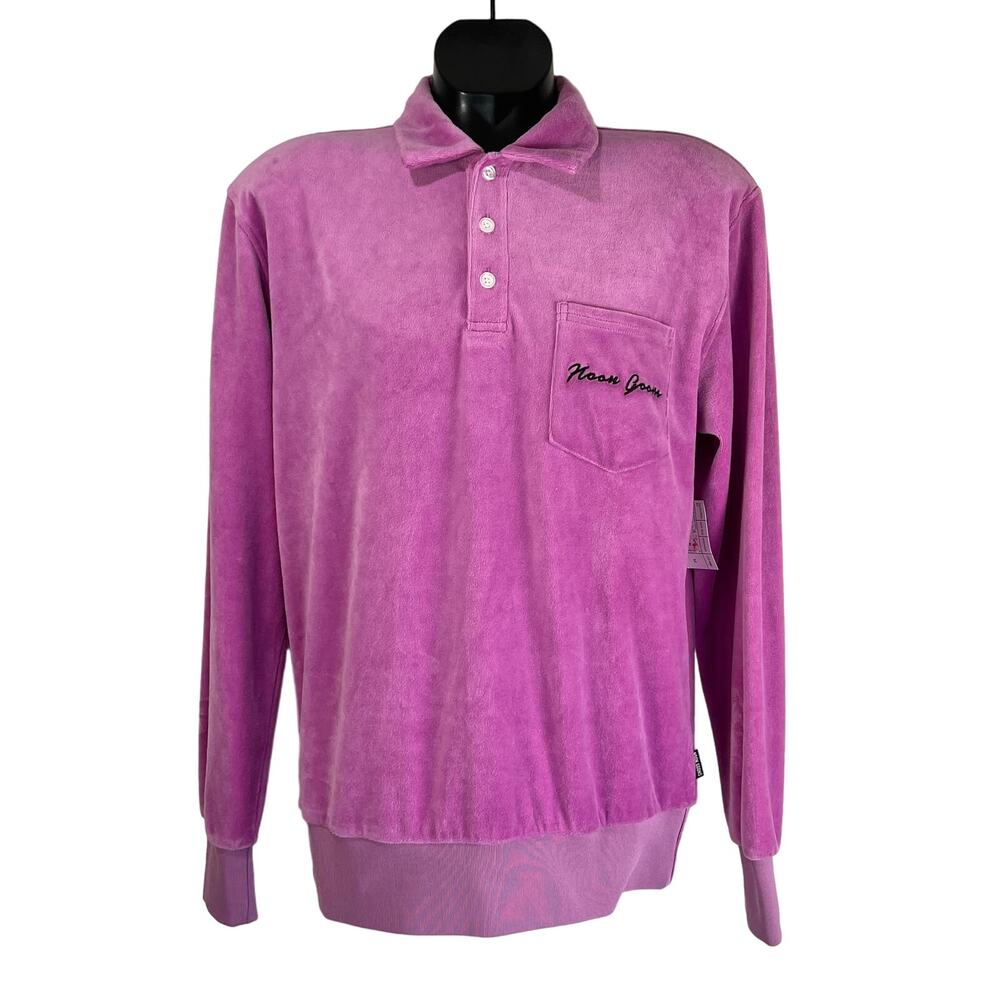 Noon Goons Velour Long Sleeve Pocket Polo Brocore